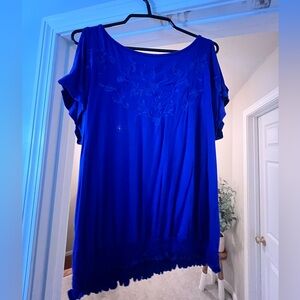 Cable & Gauge Royal Blue Blouse